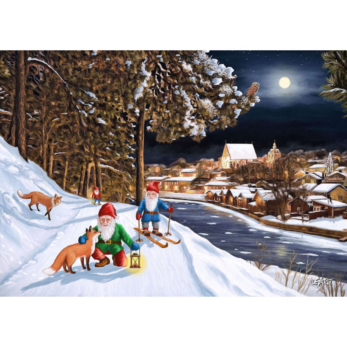 Joulukortti Porvoo Näsinmäki