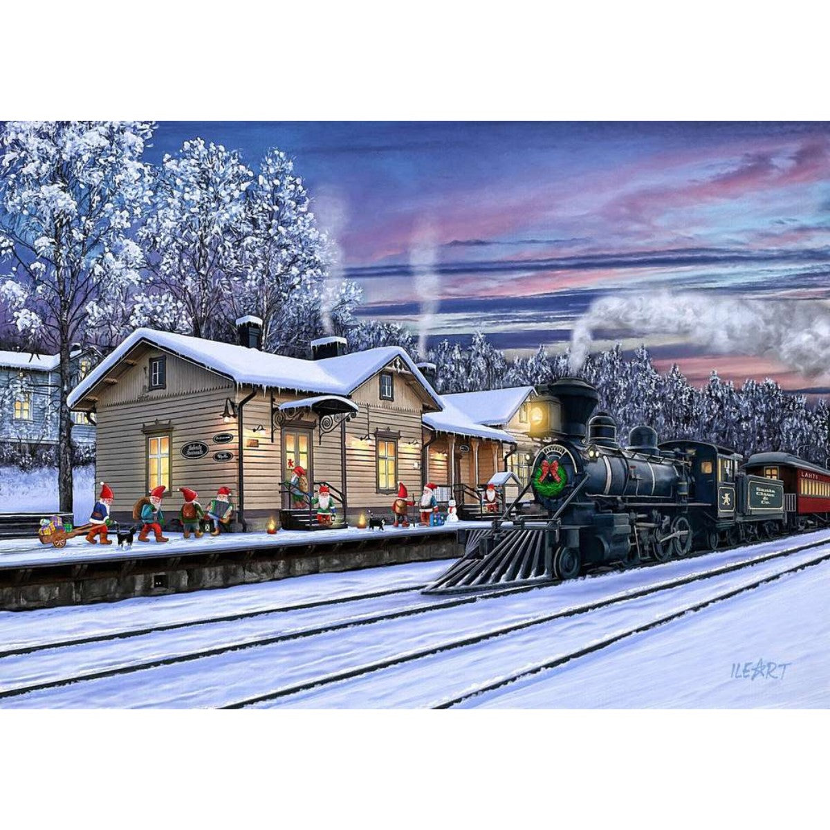 Joulukortti Lahti Vesijärven Asema