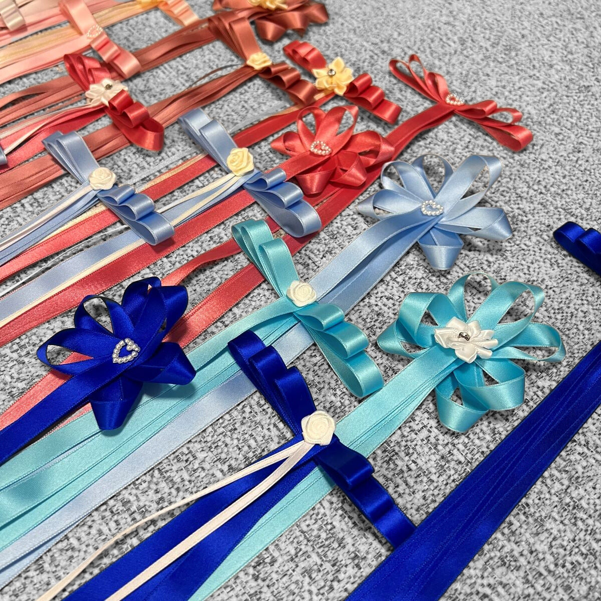 Kasterusetti Ruusu vaaleansininen-valkoinen