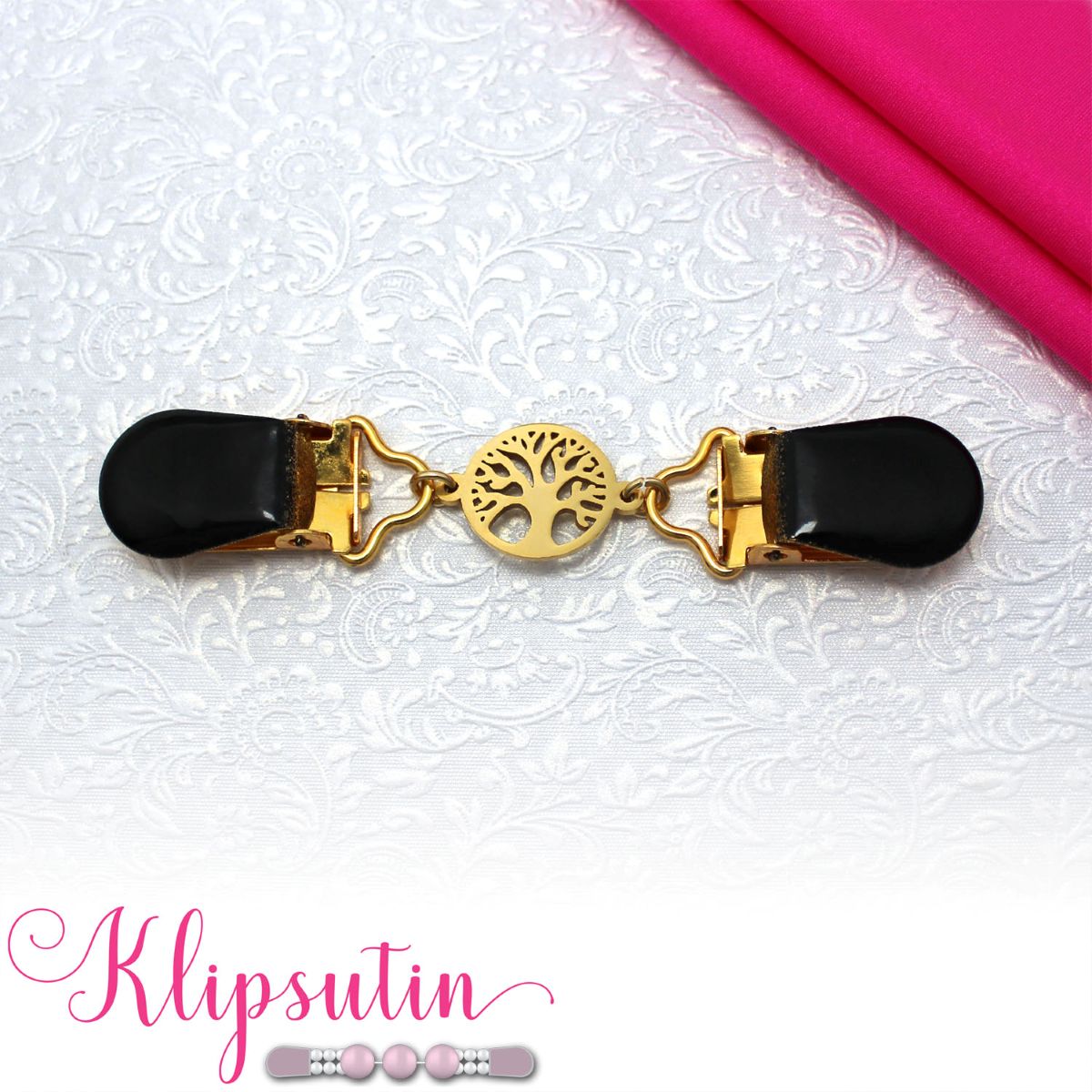 Klipsutin Elämän puu kulta-musta