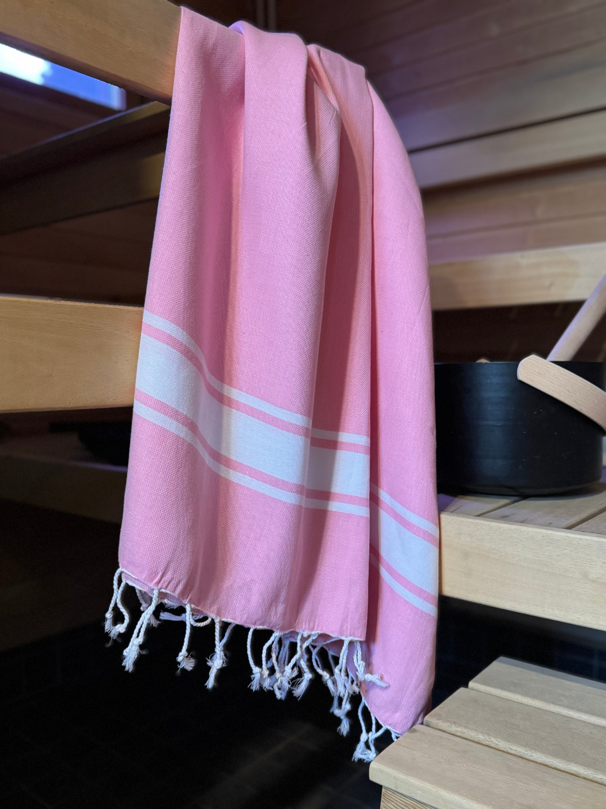 Kreikkalainen pyyhe Patmos pinkki puuvilla 100x180cm