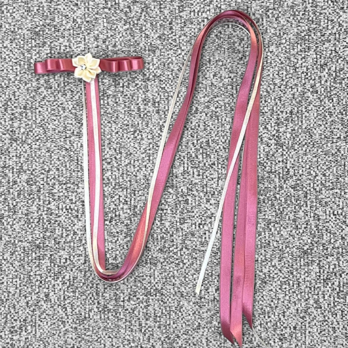 Kasterusetti Strassikukka pinkki-luonnonvalkoinen