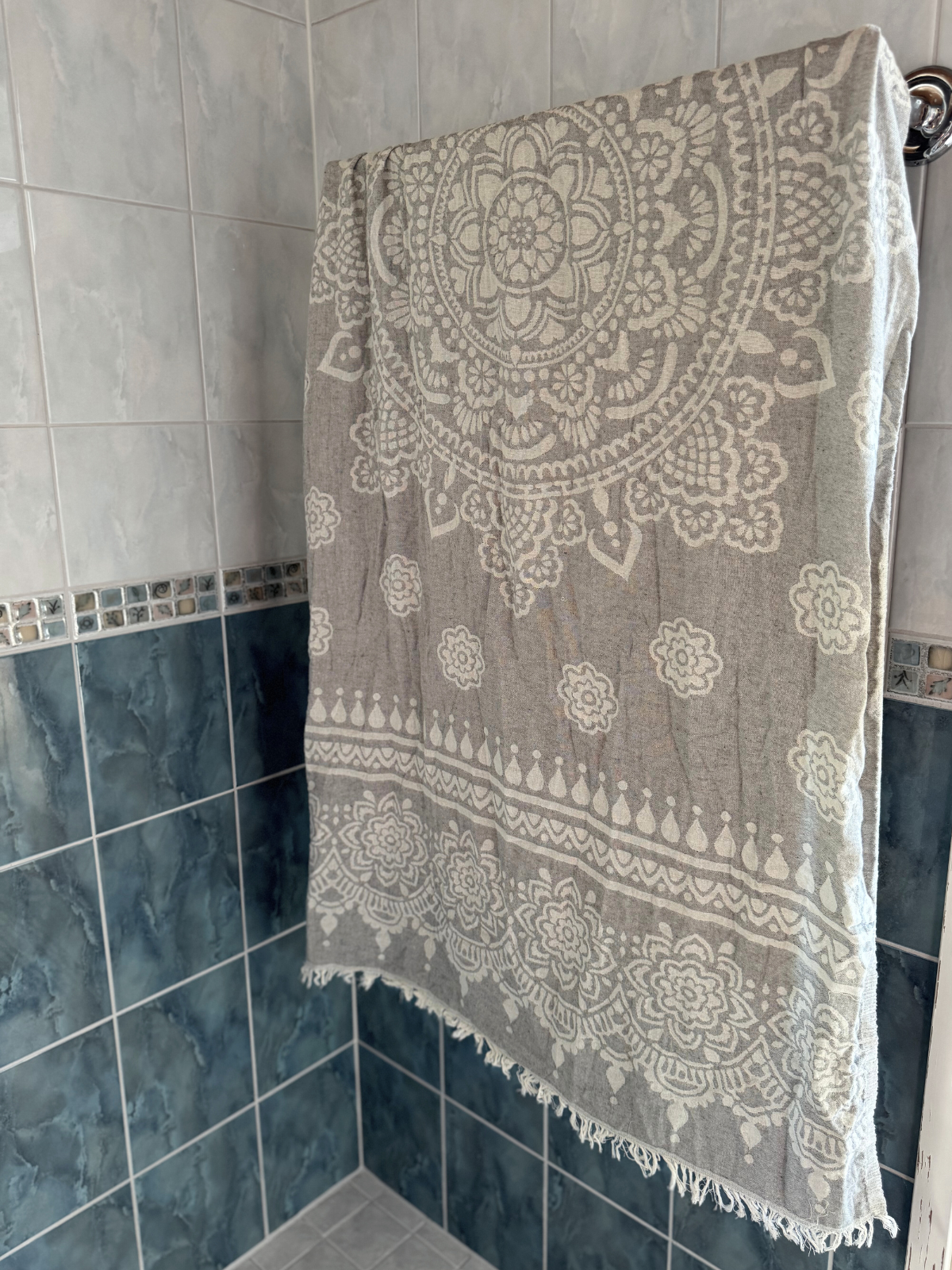 Hamam pyyhe Serene harmaa puuvilla 100x170cm