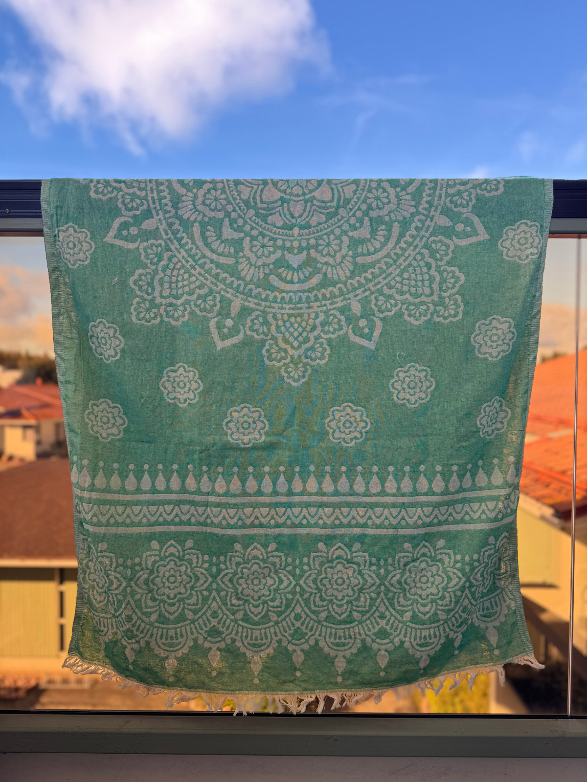 Hamam pyyhe Serene vihreä puuvilla 90x180cm
