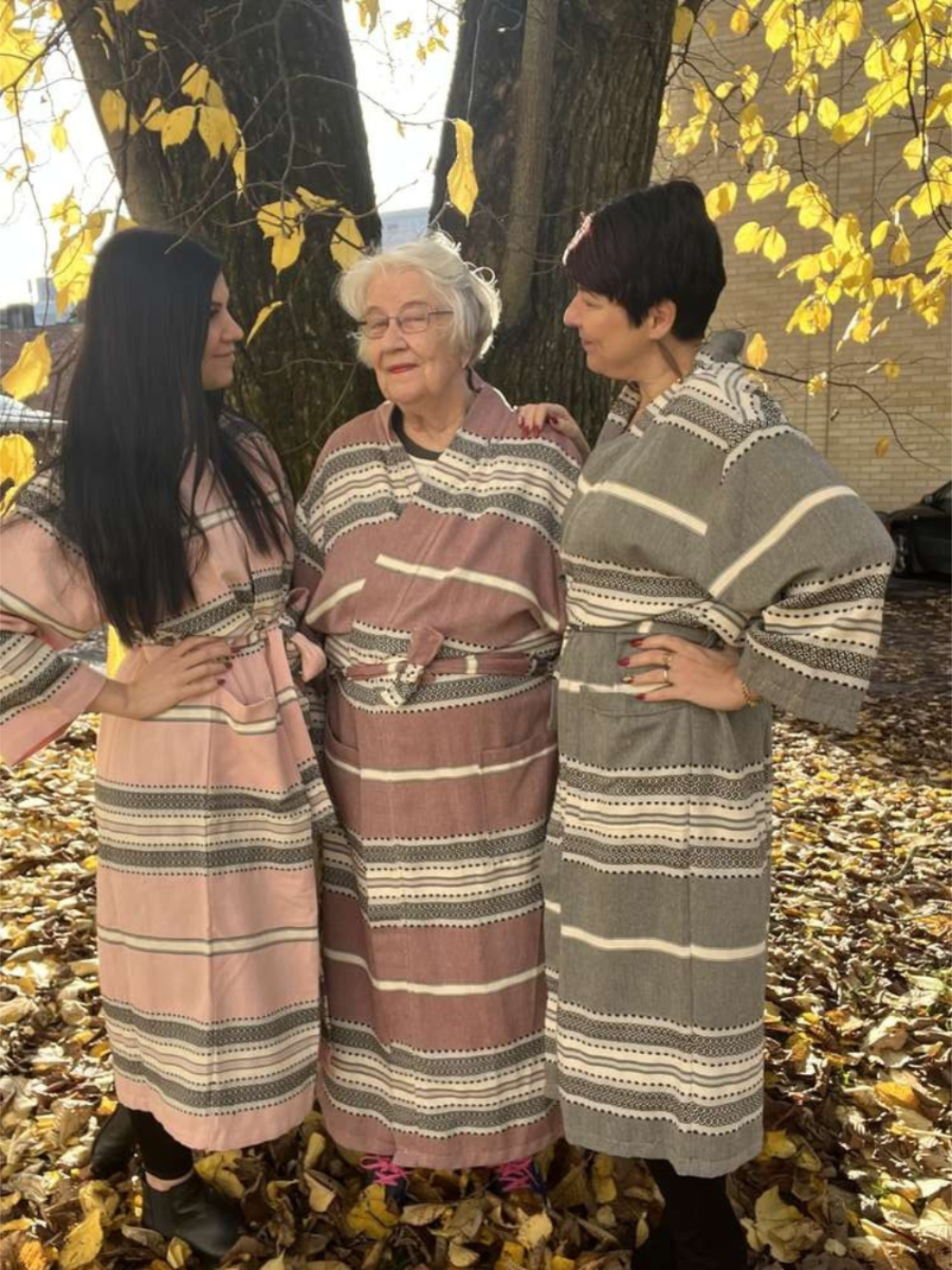 Hamam kylpytakki Together tummanharmaa