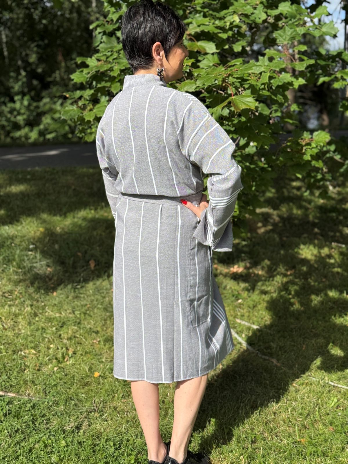 Hamam kylpytakki Vire tummanharmaa