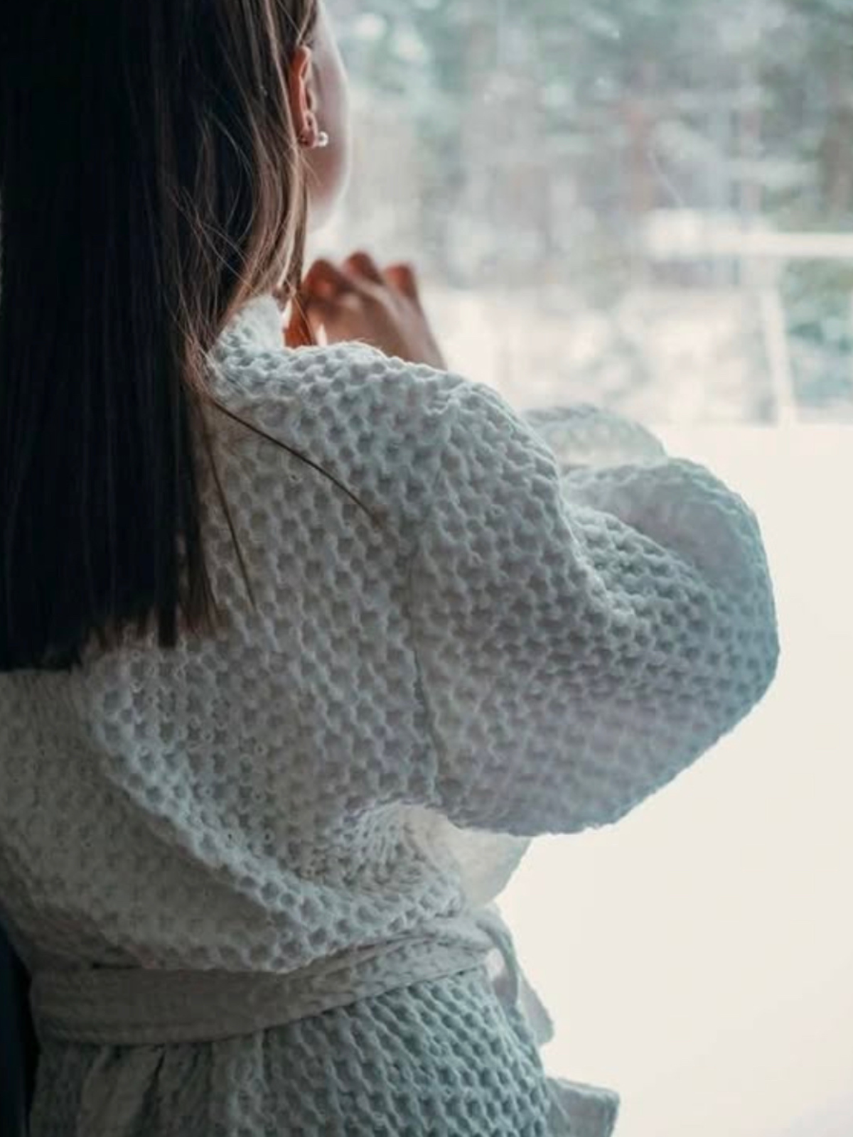 Hamam kylpytakki Vohveli luonnonvalkoinen