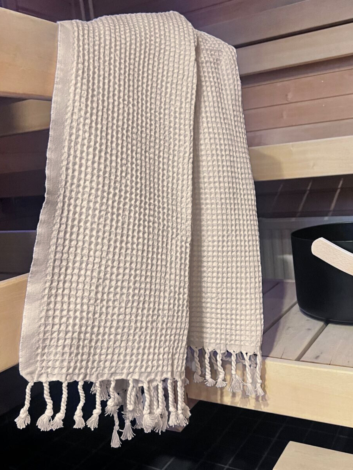 Hamam pyyhe Waffle beige puuvilla 90x190cm