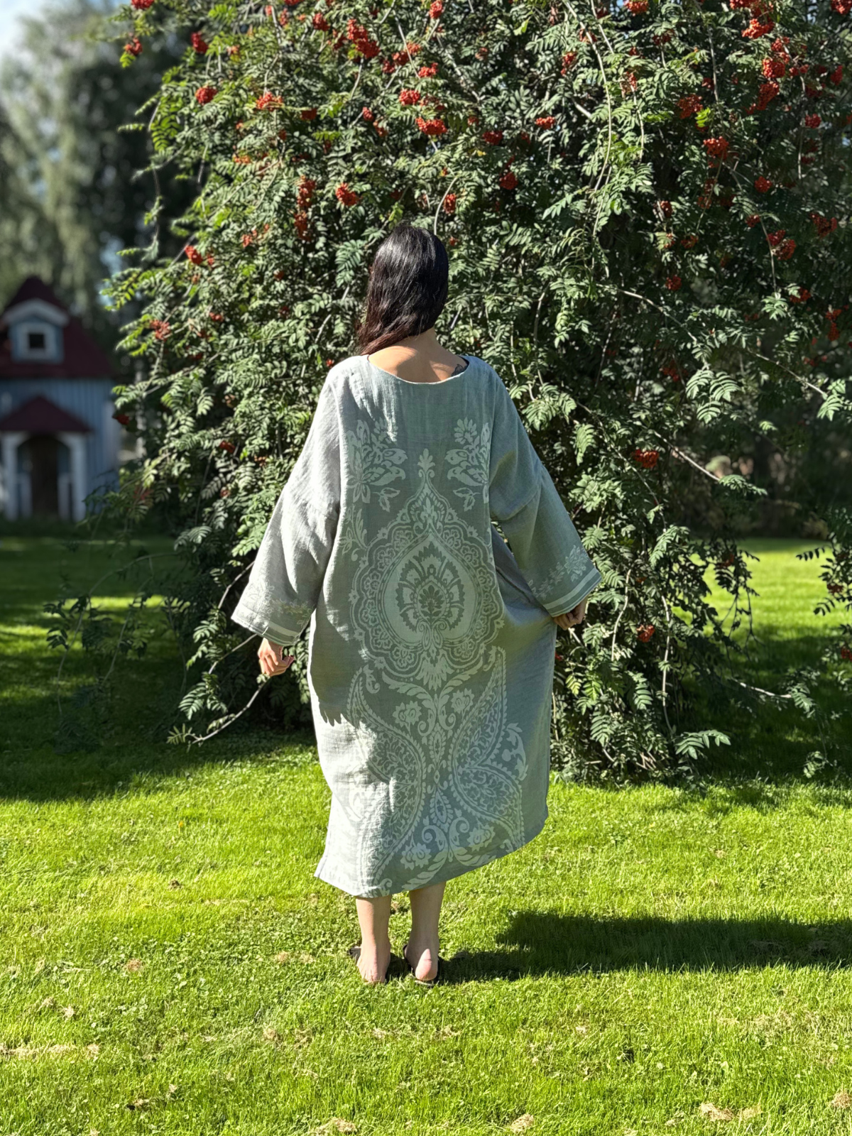 Hamam tunika Lumo vaaleanharmaa