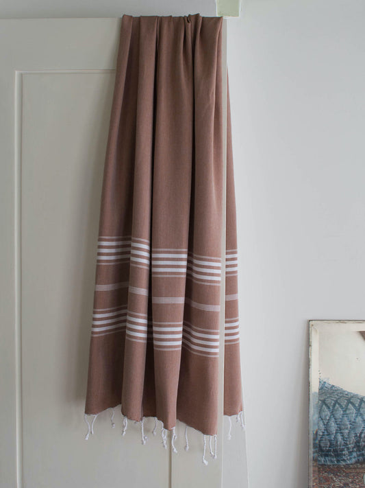 Hamam pyyhe Jätti ruskea puuvilla 100x210cm