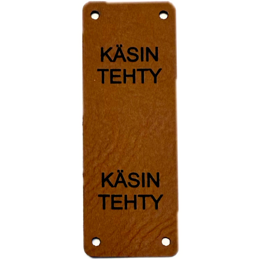 Merkki keinonahkaa KÄSIN TEHTY taitettava, konjakki