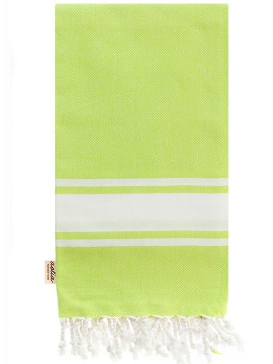 Kreikkalainen pyyhe Patmos lime puuvilla 100x180cm