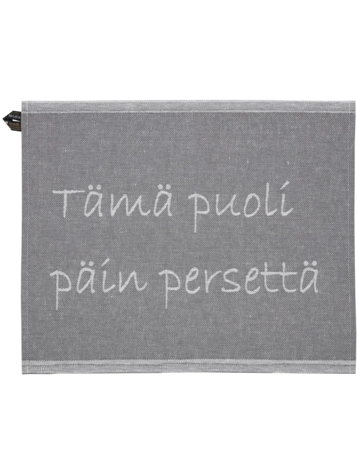 Pefletti Tämä puoli päin persettä tummanharmaa, Jokipiin Pellava