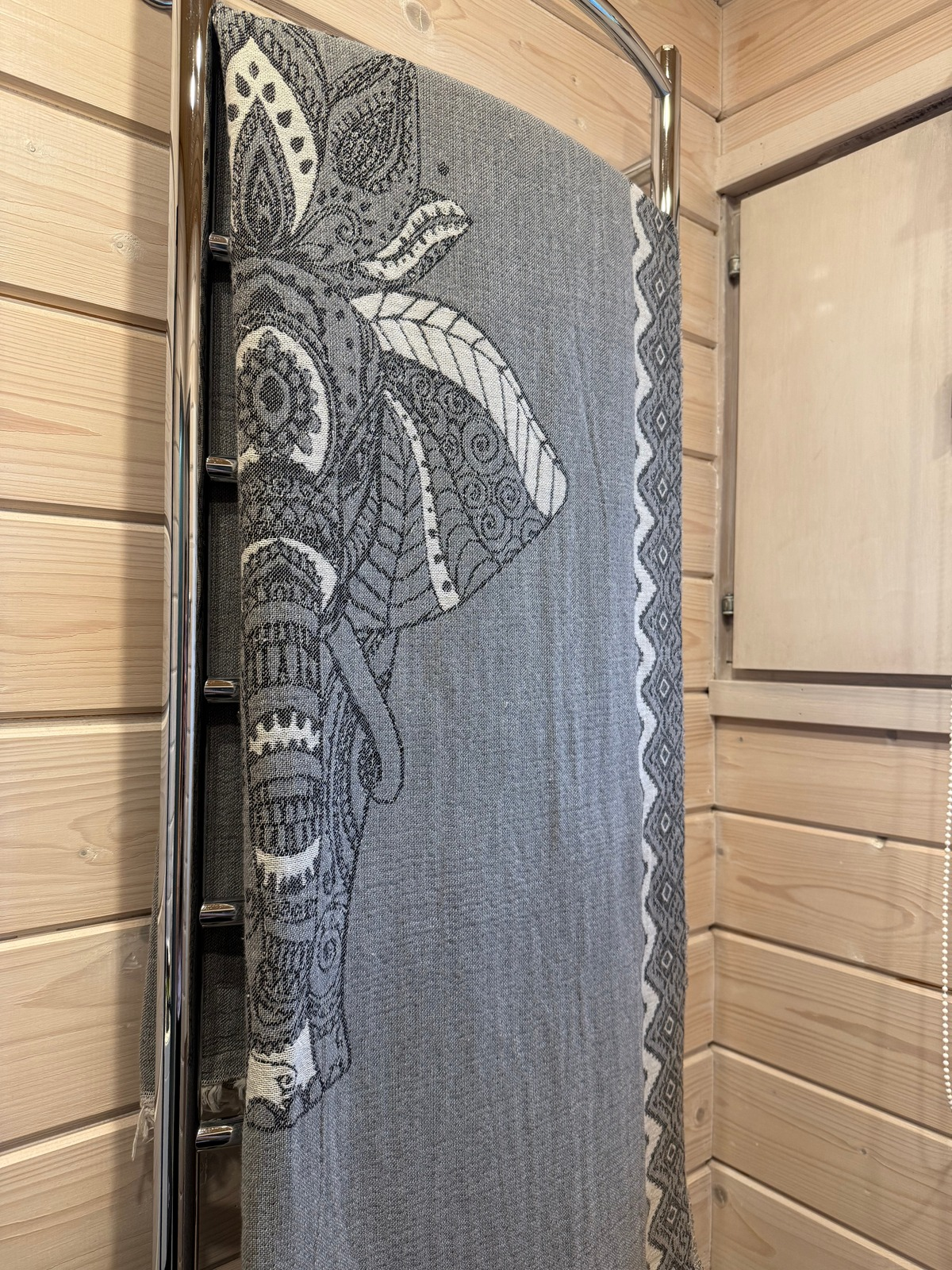 Hamam pyyhe Elefantti tummanharmaa puuvilla 95x195cm
