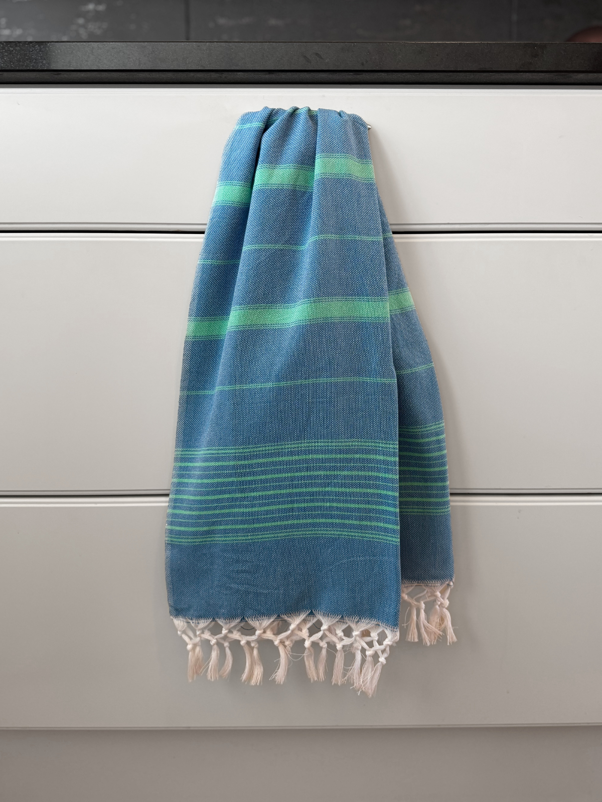 Hamam käsipyyhe Raita sininen-vihreä puuvilla 50x100cm
