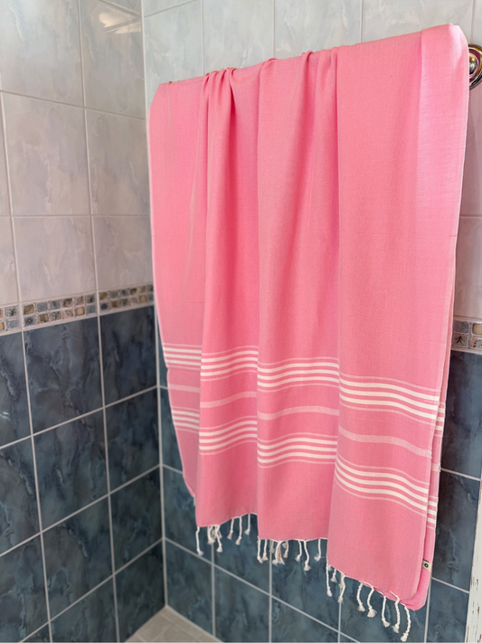 Hamam pyyhe Jätti pinkki puuvilla 100x210cm