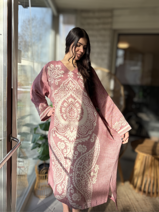 Hamam tunika Lumo burgundinpunainen