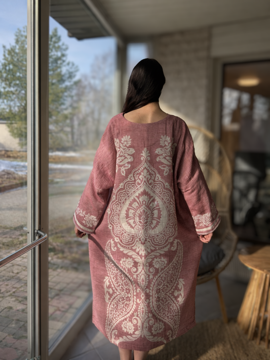 Hamam tunika Lumo burgundinpunainen