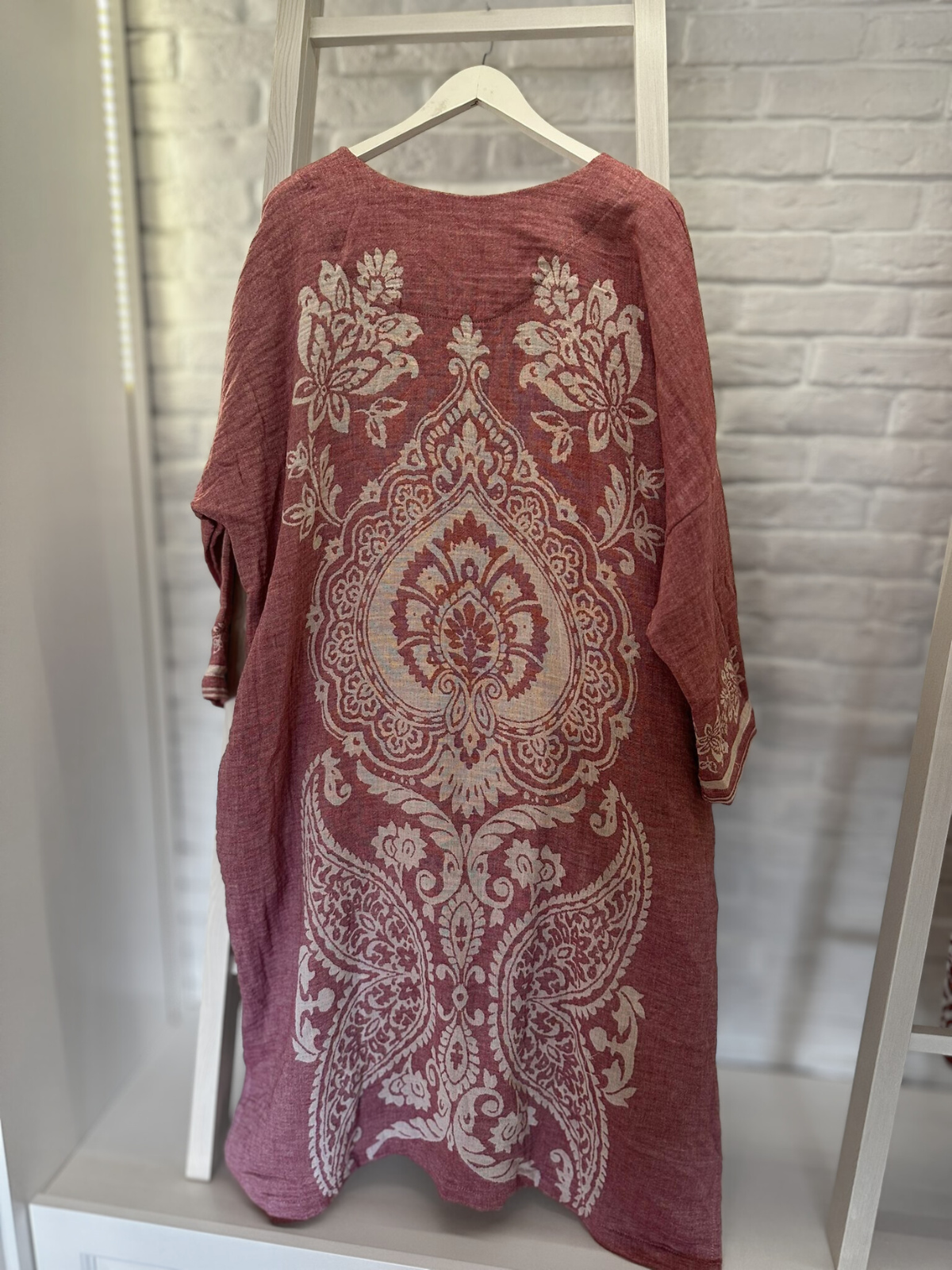 Hamam tunika Lumo burgundinpunainen