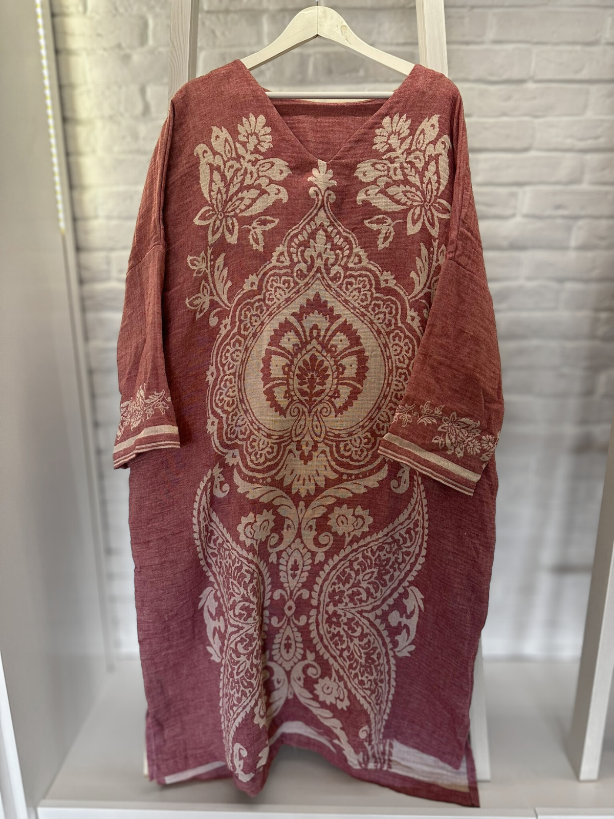 Hamam tunika Lumo burgundinpunainen