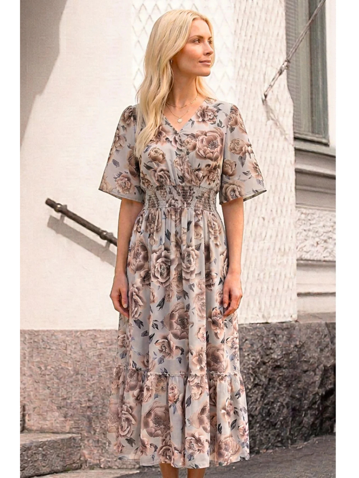 Mekko Hanae lyocell nutria, Lasessor