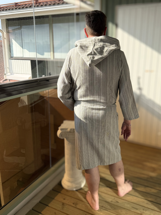 Hamam hupullinen kylpytakki Harmony harmaa