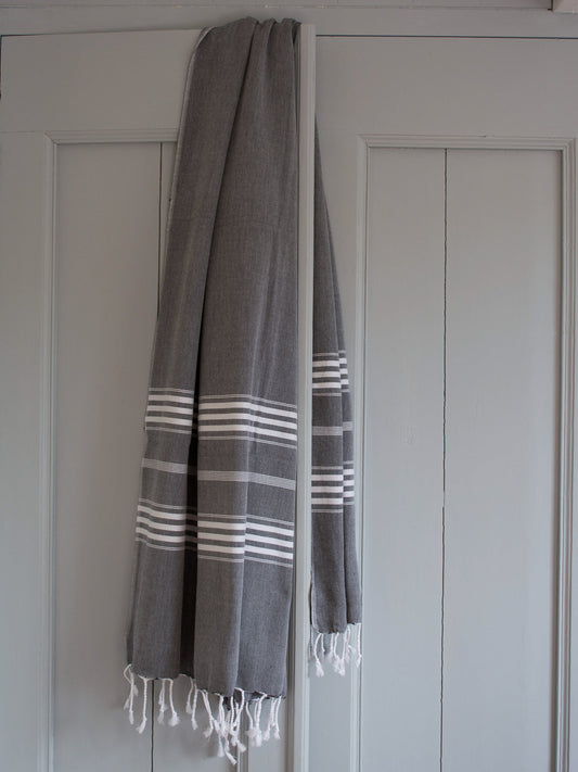 Hamam pyyhe Jätti musta puuvilla 100x210cm