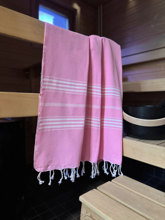 Hamam pyyhe Jätti pinkki puuvilla 100x210cm