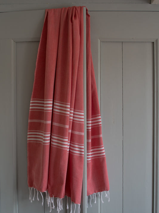 Hamam pyyhe Jätti punainen puuvilla 100x210cm