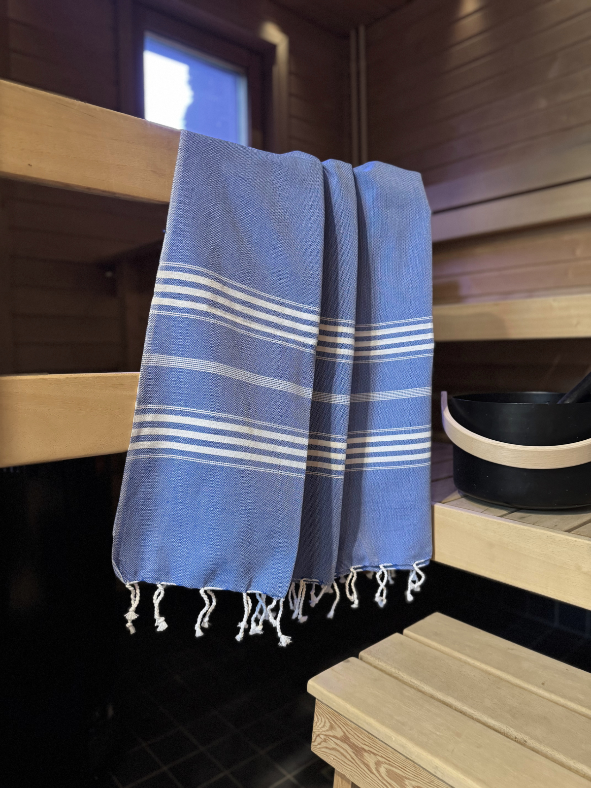 Hamam pyyhe Jätti sininen puuvilla 100x210cm