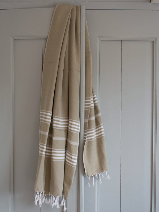 Hamam pyyhe Jätti vaaleanruskea puuvilla 100x210cm