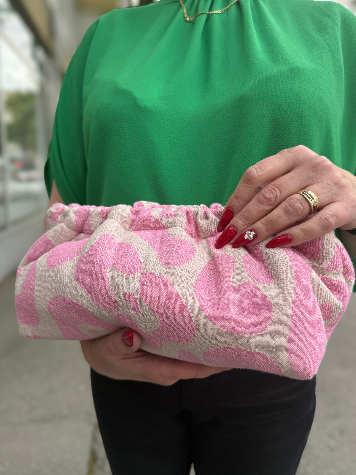 Käsilaukku, meikkipussi Keros pinkki