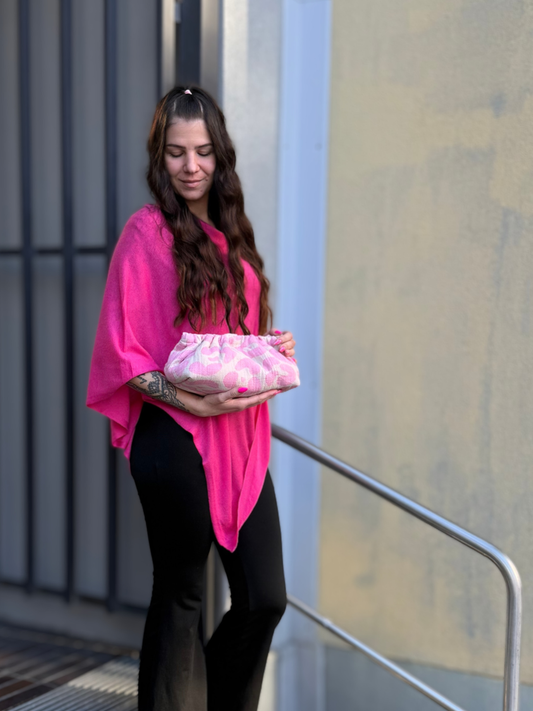 Käsilaukku, meikkipussi Keros pinkki