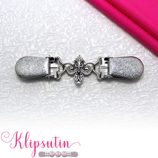 Klipsutin Ranskanlilja glitterhopea