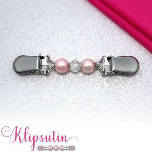 Klipsutin Tania vaaleanpunainen