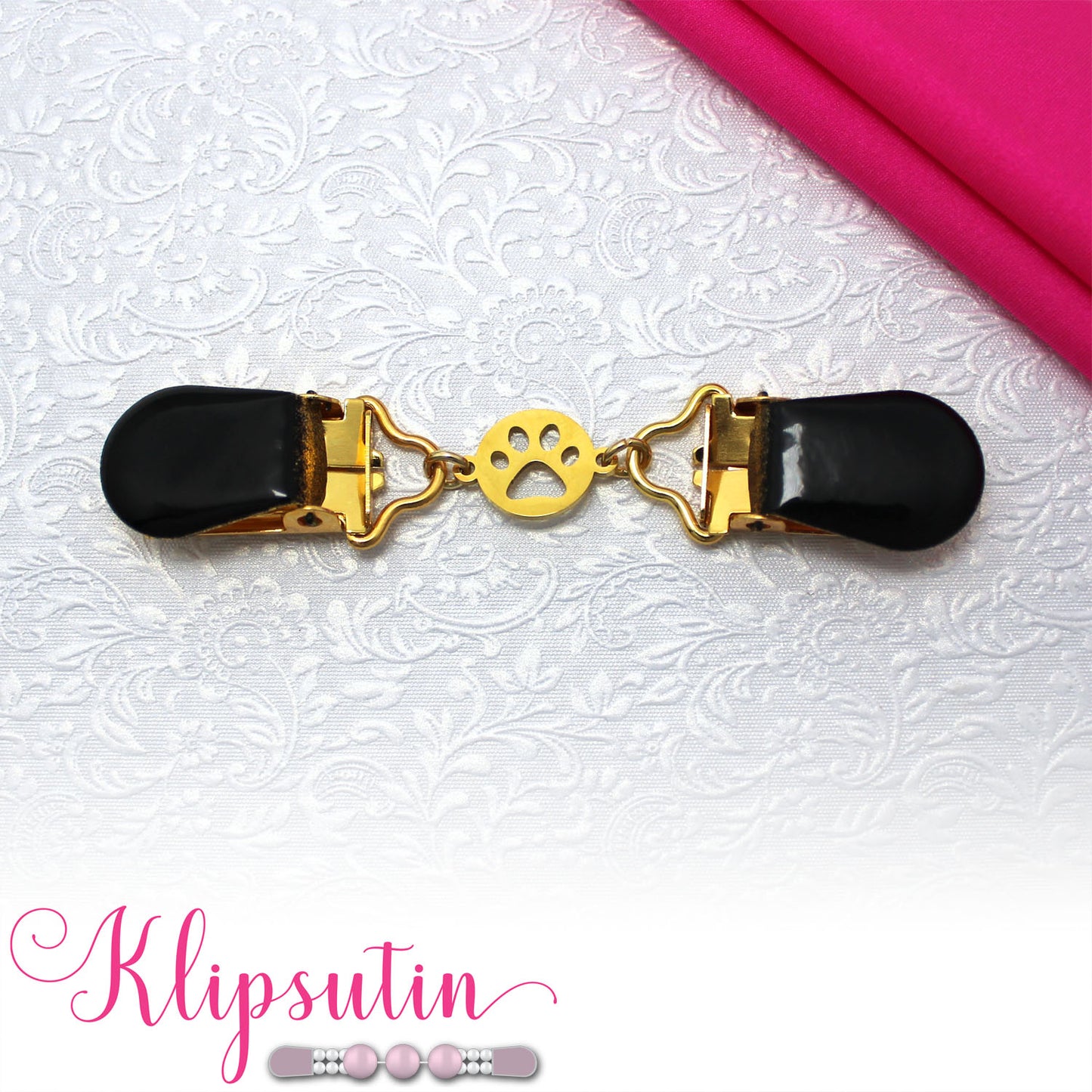 Klipsutin Tassu kulta-musta