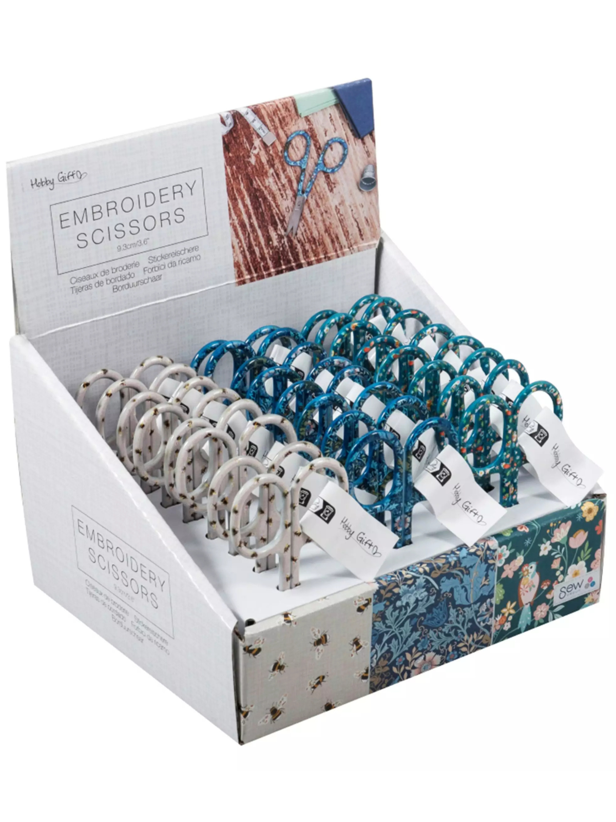 Koruompelusakset 9 cm, useita vaihtoehtoja