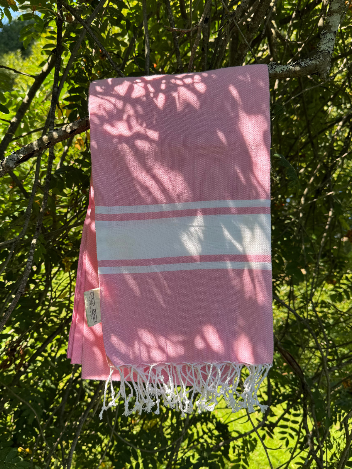 Kreikkalainen pyyhe Patmos pinkki puuvilla 100x180cm