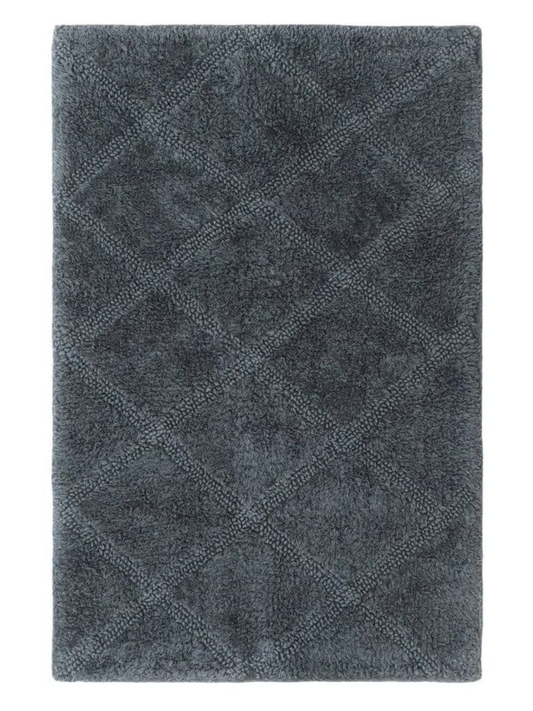 Kylpyhuoneenmatto Ruutu tummanharmaa