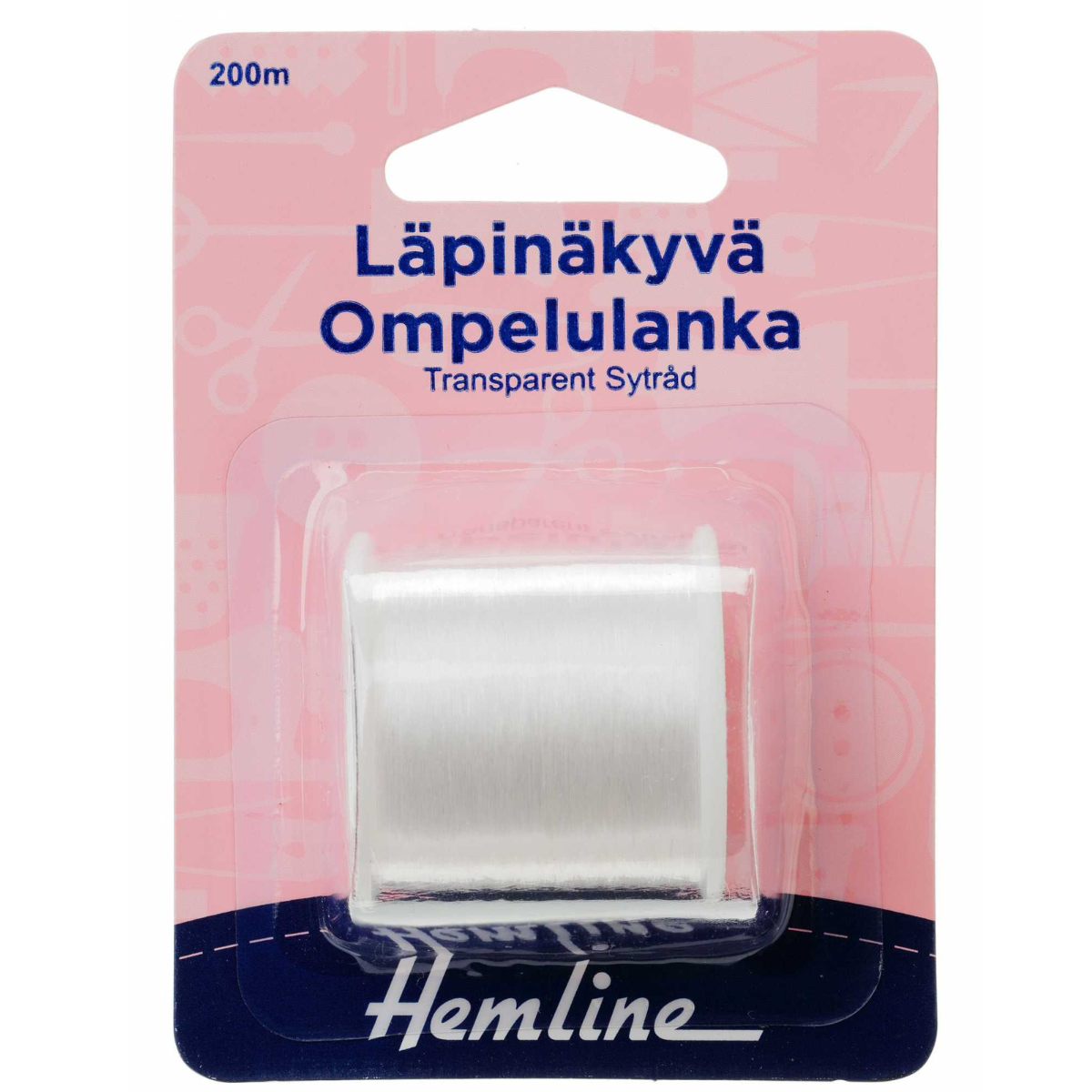 Läpinäkyvä ompelulanka 200m Hemline