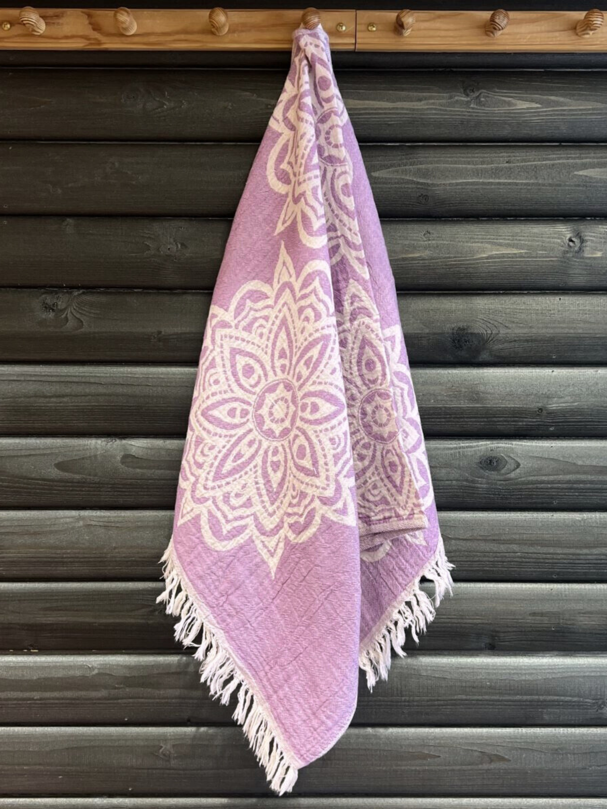 Hamam käsipyyhe Mandala laventeli puuvilla 52x100cm
