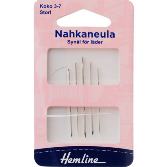 Nahkaneula koko 3-7 Hemline