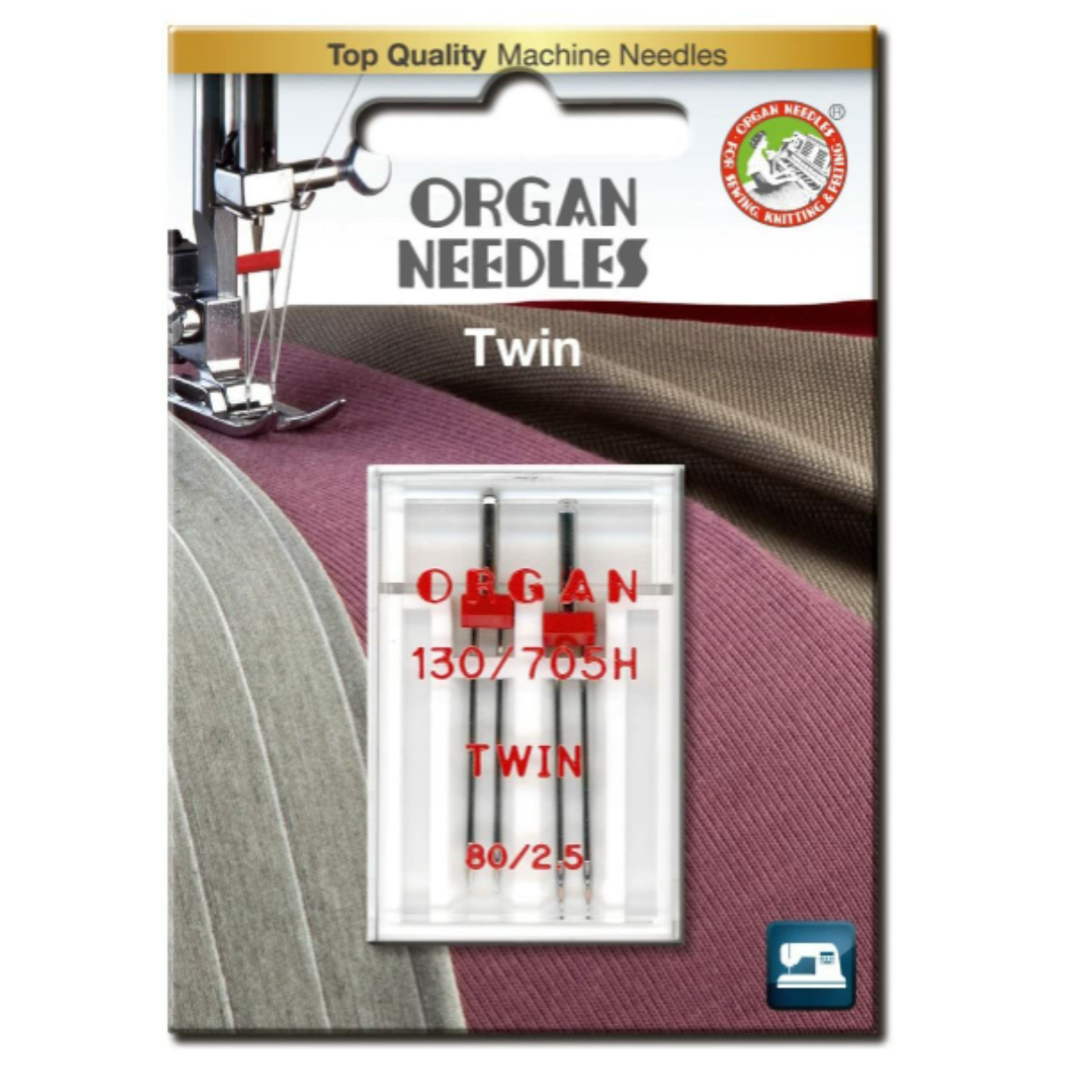 Ompelukoneneula Twin Organ, useita vaihtoehtoja