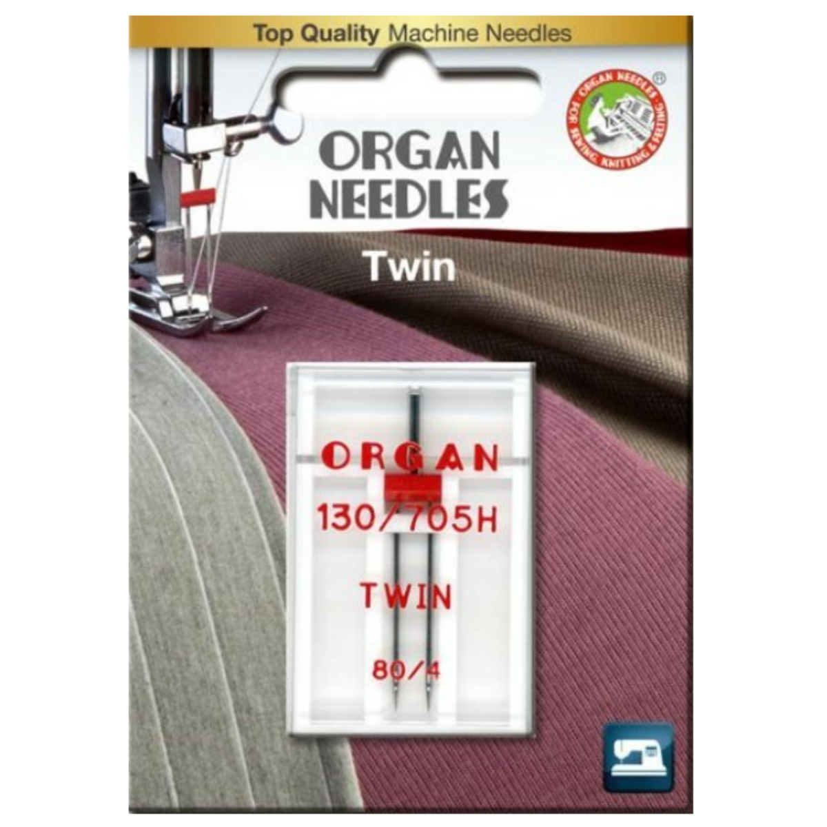 Ompelukoneneula Twin Organ, useita vaihtoehtoja