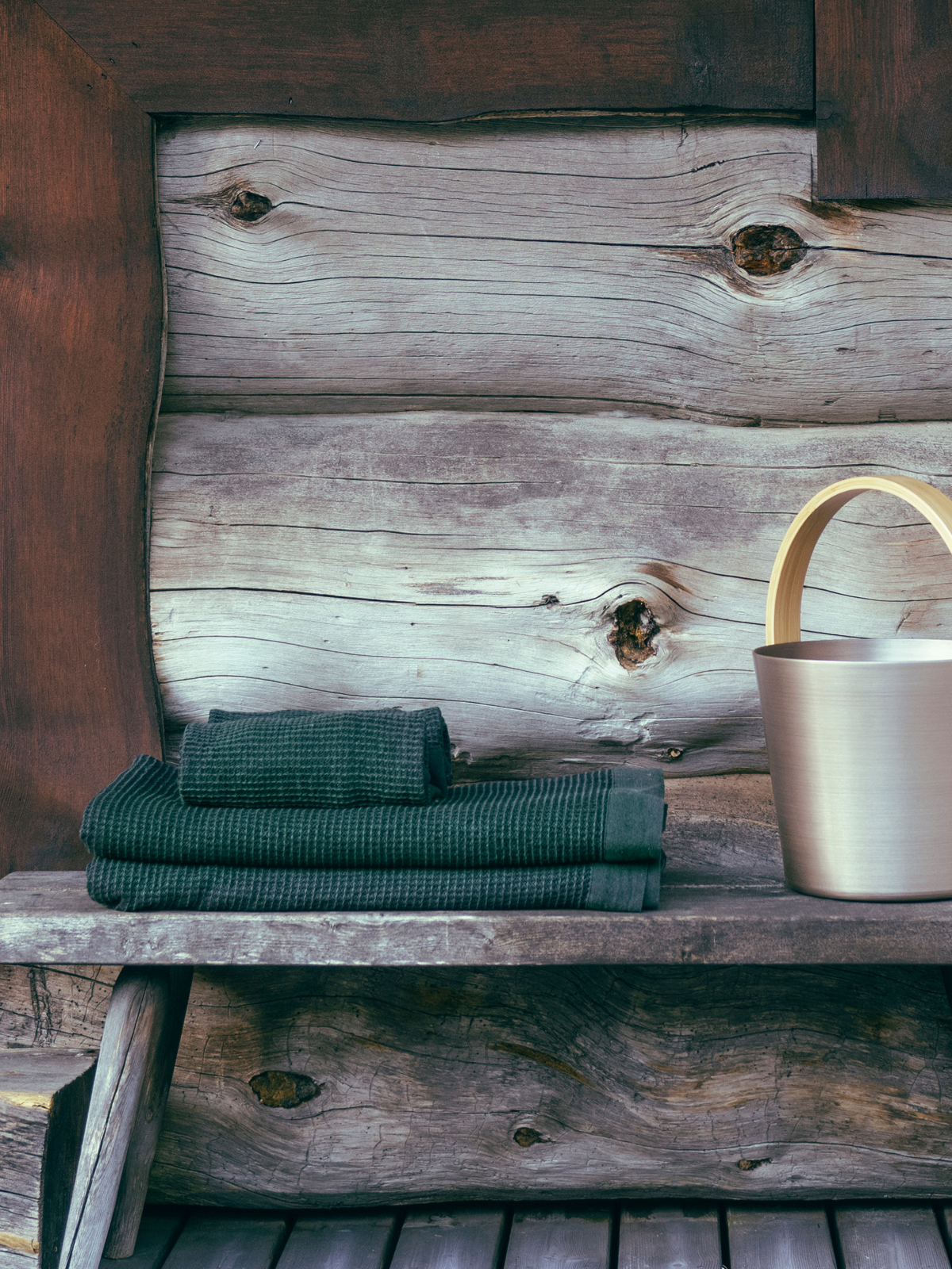 Pyyhe Kenno tummanvihreä 90x180cm, Rento