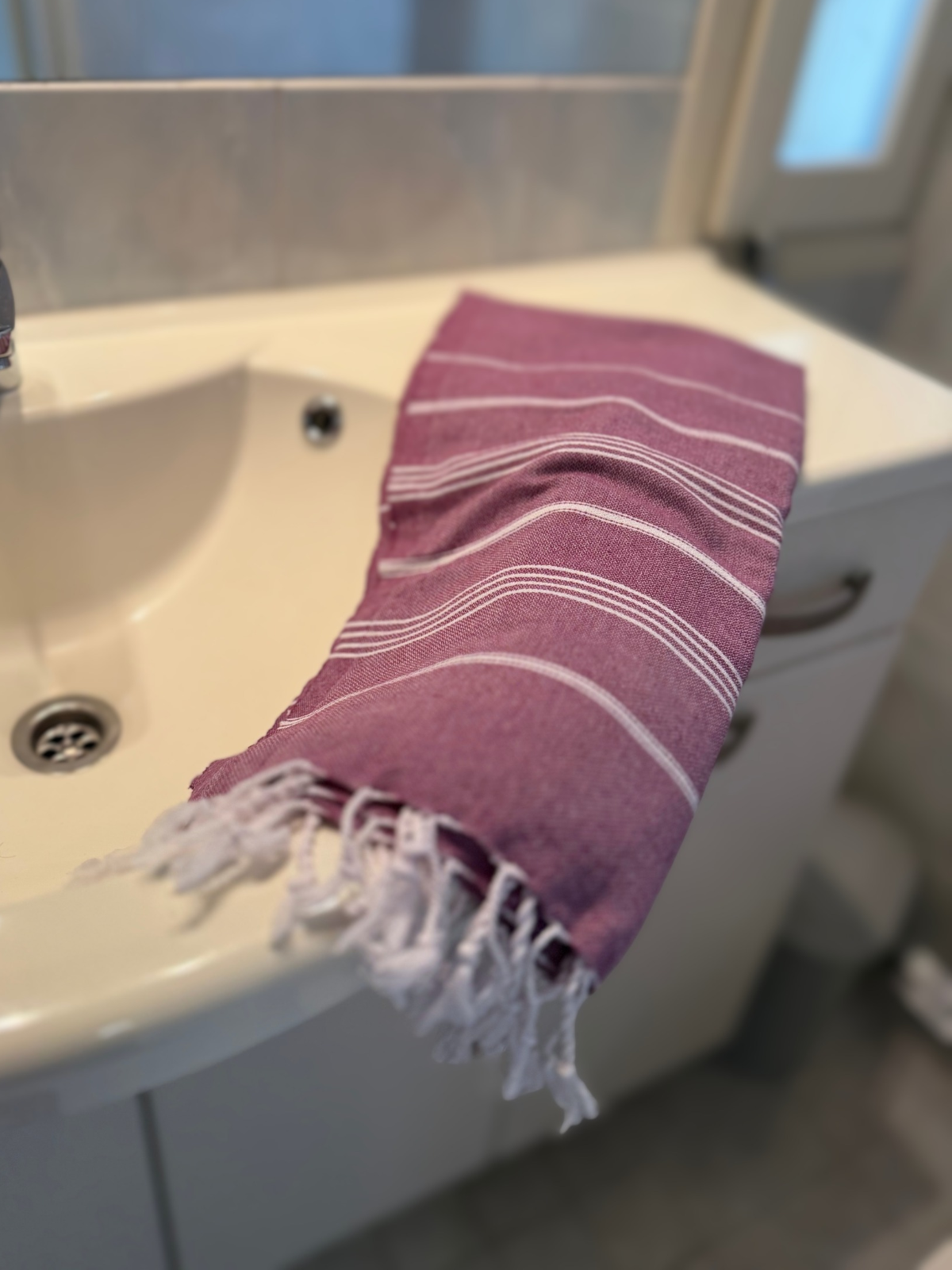 Hamam pyyhe Riviera purppura puuvilla 100x185cm