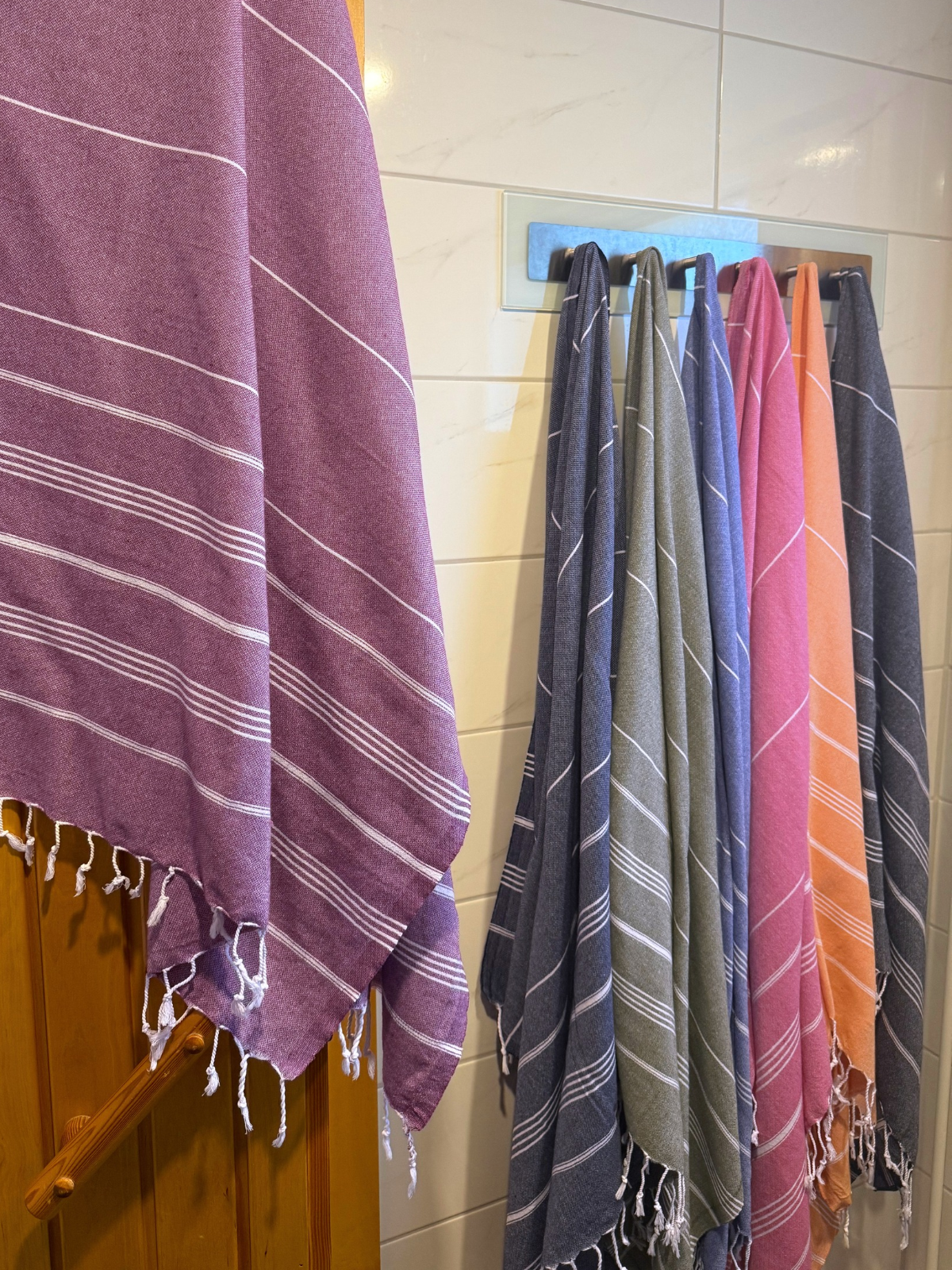 Hamam pyyhe Riviera purppura puuvilla 100x185cm