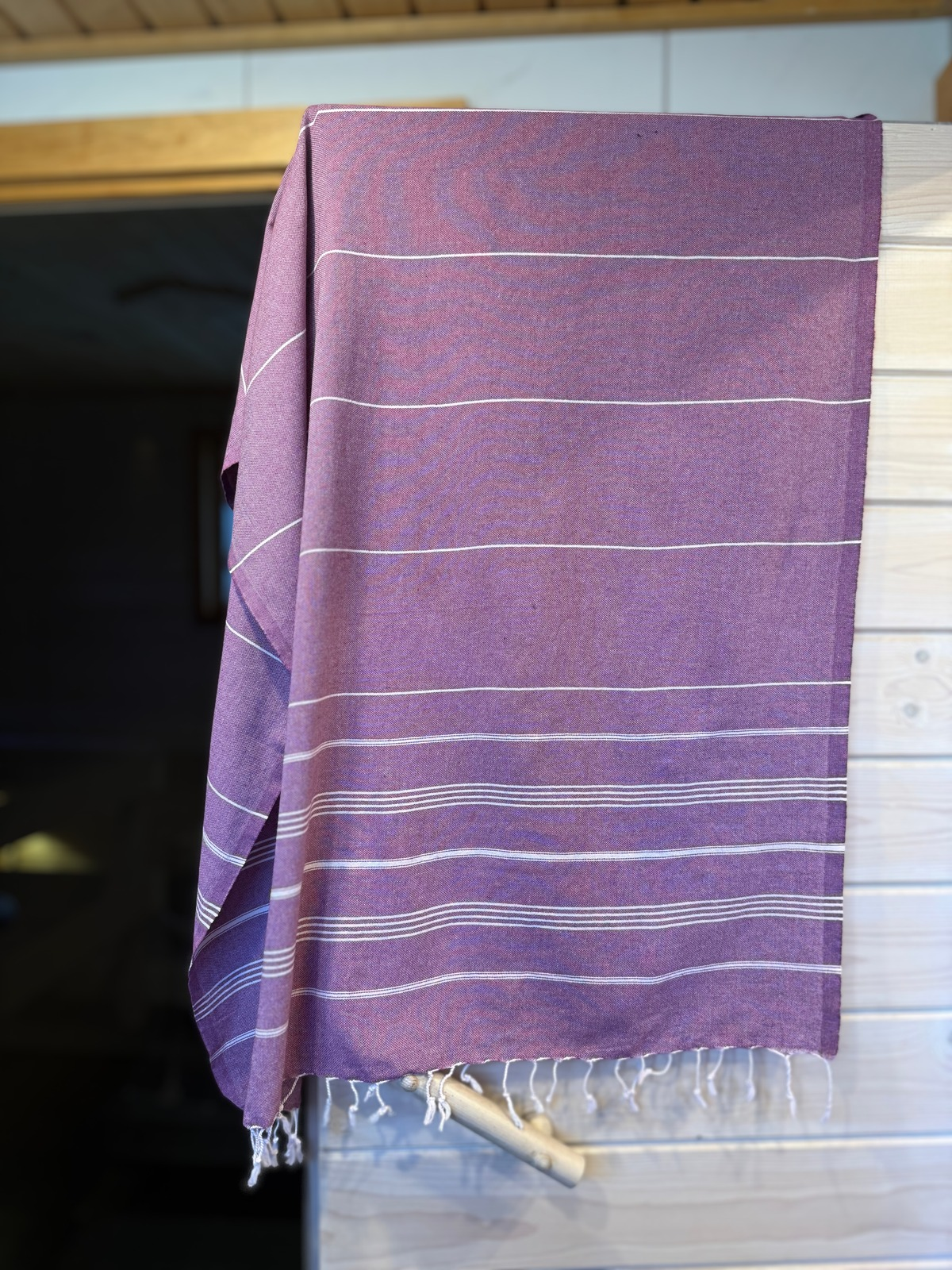 Hamam pyyhe Riviera purppura puuvilla 100x185cm