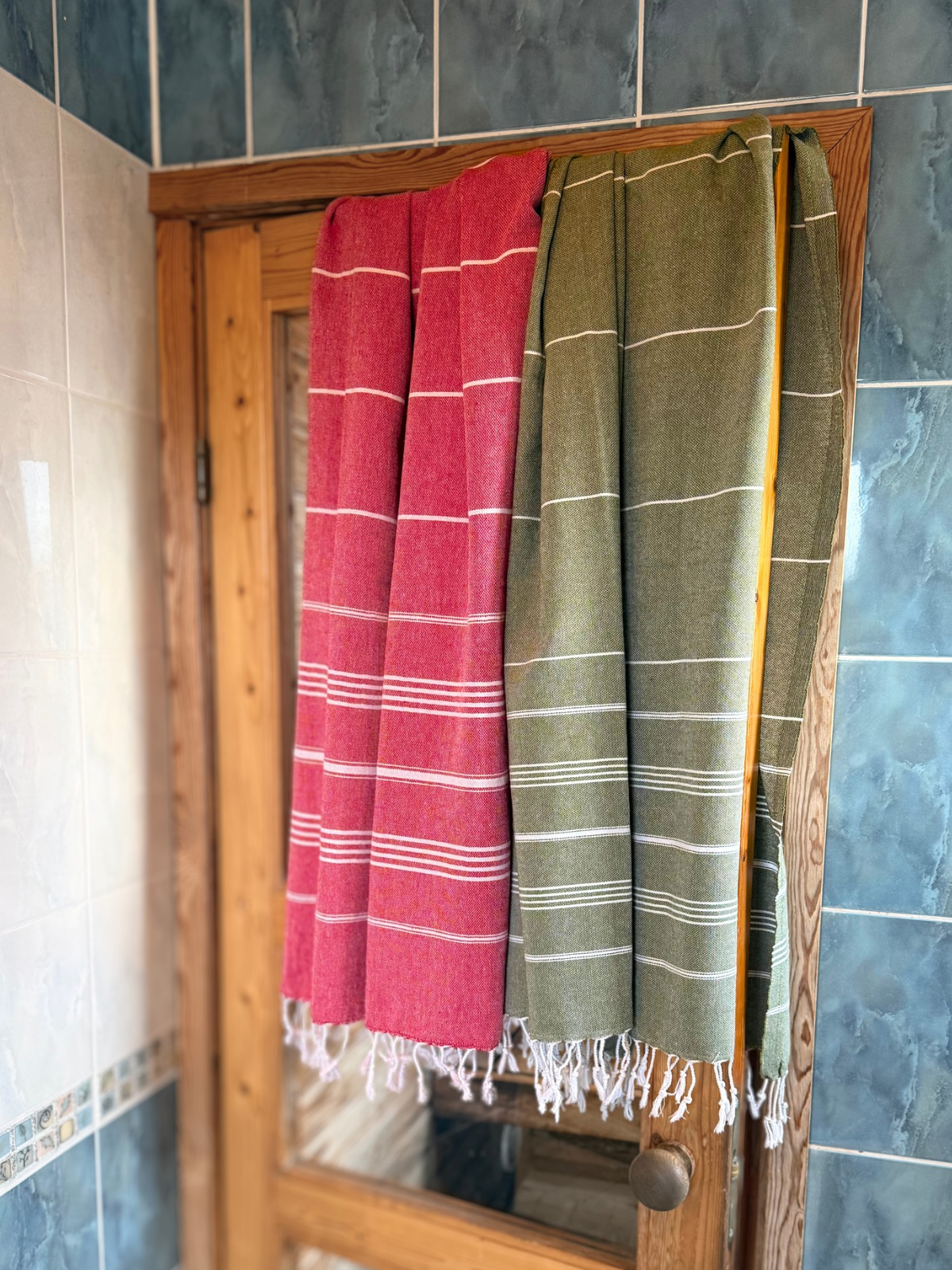 Hamam pyyhe Riviera oliivi puuvilla 100x185cm