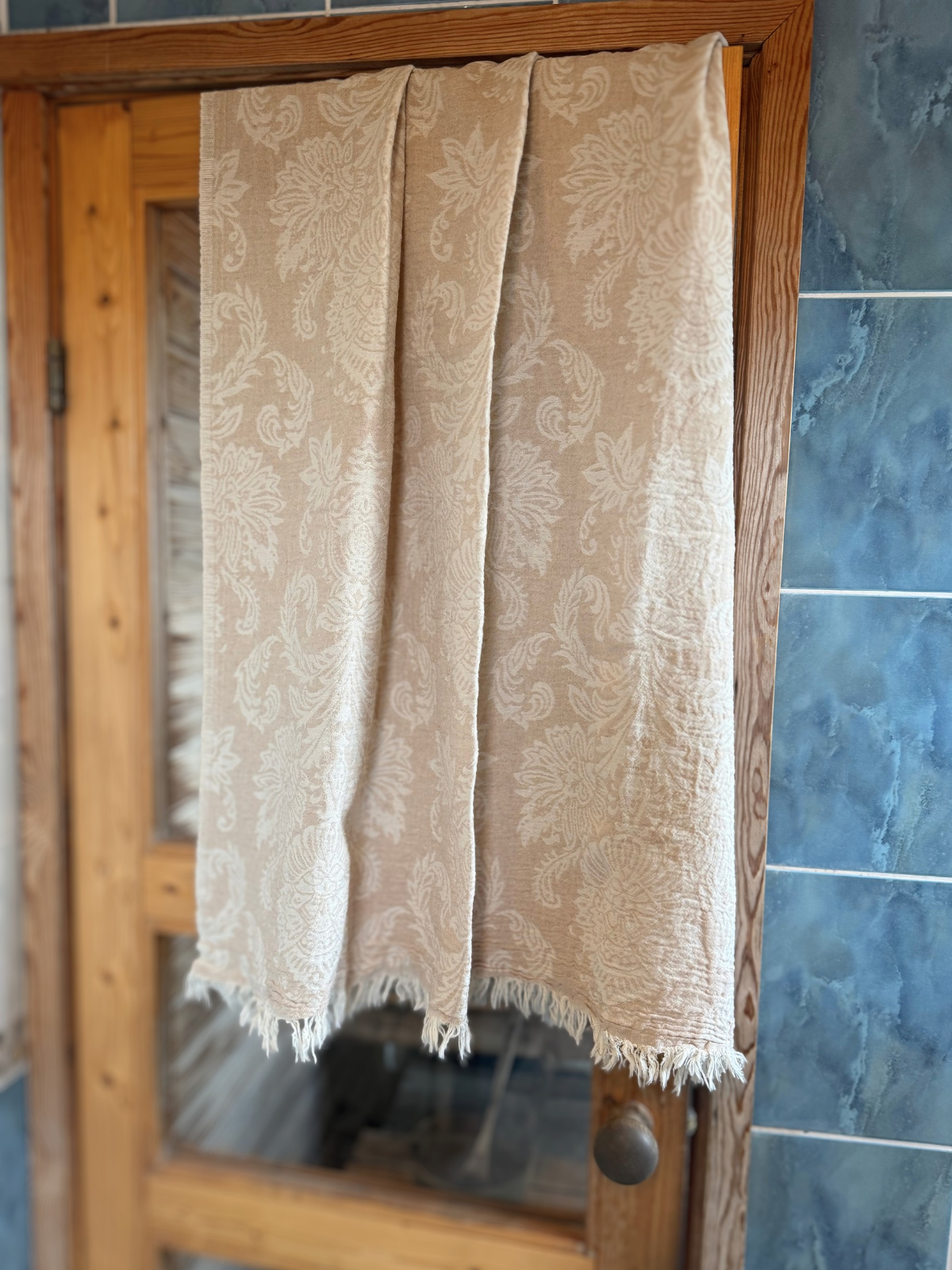 Hamam pyyhe Rokokoo beige puuvilla 95x185cm